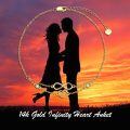 TOUPOP 14k Yellow Gold Infinity Heart Anklet For Women, 8+2 Inch-0-1
