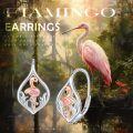 wholesale 925 Sterling Silver Flamingo Teardrop Leverback Hoop Earrings Bohemian Beach s for Women Girls-0-5