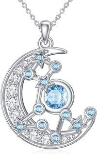 wholesale Sterling Silver Zodiac Constellation Pendant Necklace for Women-3.Pisces(2.20-3.20)-3.Pisces(2.20-3.20)