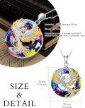 wholesale Phoenix Necklace 925 Sterling Silver Crystal Necklace Pendant Phoenix Rising Jewelry Christmas Gifts For Women -0-1