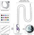 wholesale 925 Sterling Silver & Birthstone Heart Infinity Necklace for Women, Eternal Love Gift, Adjustable Chain, Hypoallergenic, Sensitive Skin Safe-0-4
