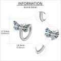 wholesale 925 Sterling Silver Butterfly Huggie Hoop Earrings with Blue Shell Inlay  for Women and Girls-0-4