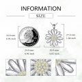 wholesale 925 Sterling Silver Daisy Flower Fidget Spinner Pendant Necklace for Women Girls Gifts 43cm Chain Length-0-1