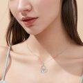 wholesale 925 Sterling Silver Heart Pendant Necklace with Sisters Design - Forever My Friend Always My Sister s for Women and Girls-0-1