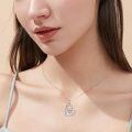 wholesale 925 Sterling Silver Heart Pendant Necklace with Sisters Design - Forever My Friend Always My Sister s for Women and Girls-0-1