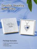 wholesale  Sterling Silver Daisy Heart Birthstone Necklace for Women -0-3