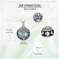 wholesale 925 Sterling Silver Abalone Shell Tree of Life Cremation Jewelry Keepsake Pendant Necklace with Funnel and Fill Tool-0-4