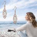 wholesale 925 Sterling Silver Celtic Knot Earrings Wholesale With Blue Inlay-0-10