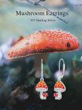 wholesale Sterling Silver Pumpkin Turkey Mushroom Dangle Earrings-0-5