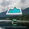 wholesale 925 Sterling Silver Turquoise Natural Stone Mountain Pendant Necklace for Women-0-1