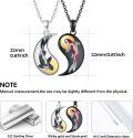 wholesale 925 Sterling Silver Yin Yang Koi Fish Couple Necklaces Set-0-5