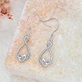 wholesale 925 Sterling Silver Celtic Knot Teardrop Drop Dangle Hook Earring Gifts for Women Irish Jewelry-0-2