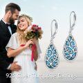 wholesale Sterling Silver Moonstone Teardrop Leverback Earrings for Sensitive Ears-0-12