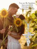wholesale Gold-Plated 925 Sterling Silver Cross with Sunflowers and Cubic Zirconia Pendant Necklace-0-1