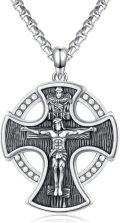 wholesale 925 Sterling Silver Crucifix Pendant Cross Necklace Catholic s for Men Women Boys Girls-0-0