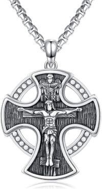 wholesale 925 Sterling Silver Crucifix Pendant Cross Necklace Catholic s for Men Women Boys Girls-D01 - Crucifix