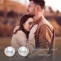 TOUPOP 14K Gold & Pearl Earrings with CZ, 8mm Freshwater Cultured Pearls, Gift for Women-0-2