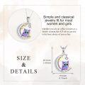 wholesale 925 Sterling Silver Moon & Owl Charm Necklace with Cubic Zirconia Stones and Stars - Gifts for Her-0-3