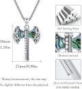 wholesale 925 Sterling Silver Viking Axe Pendant with Abalone Shell and Norse Runes - Nordic Amulet Jewelry for Men Women -0-1