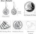 wholesale 925 Sterling Silver Horse Head Round Pendant Drop Earrings - Vintage Style  for Her-0-4