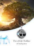 wholesale 925 Sterling Silver Celtic Tree Of Life Necklace With Moonstone-0-2