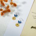 wholesale 925 Sterling Silver Butterfly Sunflower Drop Earrings for Women and Teenage Girl Gift Ideas-0-3