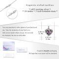 wholesale 925 Sterling Silver Purple Heart Crystal Urn Keepsake Memorial Pendant Necklace-0-5