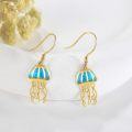 wholesale 14K Gold Jellyfish Opal Drop Earrings - Christmas Gifts for Her-0-2