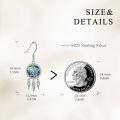 wholesale 925 Sterling Silver Dreamcatcher Star Drop Earrings with Abalone Shell and Cubic Zirconia Gifts for Her-0-3