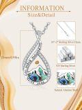wholesale 925 Sterling Silver Mustard Seed Necklace with AAA Cubic Zirconia & Abalone Shell - Christian Faith Jewelry Gift-0-5