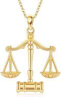 wholesale Gold 925 Sterling Silver Justice Scales & Gavel Pendant Necklace for Lawyers Judges Gifts-0-0
