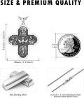 wholesale 925 Sterling Silver Cross with Religious Figures and Halo Charm Pendant Necklace for Men Women-0-4
