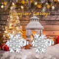 wholesale 925 Sterling Silver Snowflake Earrings With Zirconia Stones Elegant Winter Jewelry-0-5