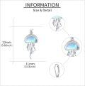 wholesale 925 Sterling Silver Jellyfish Shape Opalite Gemstone Dangle Drop Earrings for Women's  Ideas-0-3