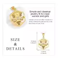 wholesale 14K Gold Queen Bee Pendant Necklace with Diamond and Honeycomb Design for Women's s-0-4