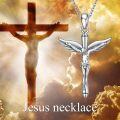 wholesale 925 Sterling Silver Angel and Jesus Pendant Chain Necklaces for Women Religious Gifts-0-4
