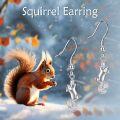 wholesale 925 Sterling Silver Squirrel Moonstone Drop Earrings for Women-0-2