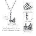 wholesale 925 Sterling Silver Viking Axe Pendant Necklace With Wolf Design-0-4