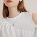 wholesale 925 Sterling Silver Mushroom Necklace Wholesale With Blue Opal Pendant-0-1