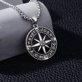 wholesale Compass Necklace For Men 925 Sterling Silver Graduation Necklace Celtic Knot Pendant Travel Compass Jewelry Christmas Graduation Gifts For Friend -0-2