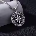 TOUPOP 925 Sterling Silver Celtic Knot Compass Necklace For Men-0-2
