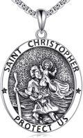 wholesale 925 Sterling Silver Saint Michael Protect Us Pendant Necklace for Men Women -0-1
