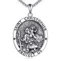 wholesale 925 Sterling Silver Saint Michael Pendant Necklace-0-1