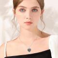 TOUPOP 925 Sterling Silver Heart Urn Necklace For Ashes Memorial Keepsake-0-3