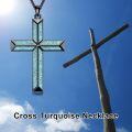 wholesale 925 Sterling Silver Mens Black Agate Cross Necklace with Brown Stone Pendants-0-8