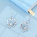 wholesale 925 Sterling Silver Heart Music Note Cubic Zirconia Drop Earrings-0-2