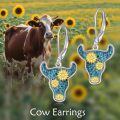 wholesale 925 Sterling Silver Turquoise Flower Earrings-0-2