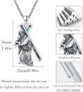 wholesale 925 Sterling Silver Abalone Shell Jesus Cross Pendant Necklace  for Men & Women Protection Jewelry-0-6