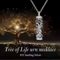 TOUPOP Sterling Silver Tree Of Life Urn Necklace For Ashes Memorial Jewelry-0-1