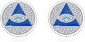 wholesale 925 Sterling Silver Blue Enamel CZ Evil Eye Stud Earrings for Women Girls Gifts 6mm Diameter-0-0